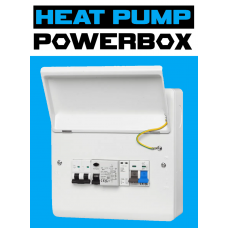 HEAT PUMP POWERBOX - Heat Pump Consumer Unit with 40A Type B RCD, C40 MCB, Type 2 SPD, Main Switch 